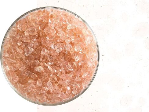 Coral Orange Pale Transparent Glass Frit Coarse Bullseye COE 90 Fusible- 2 Ounces in Saudi Arabia