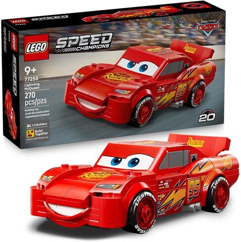 Lego Speed ​​Champions Lightning McQueen Toy - Disney Pixar Cars Building Building for Kids ، Boys & Girls ، Ages 9+ - Play Play Race Car and Bedroom Shelf Display - 77255 in Saudi Arabia