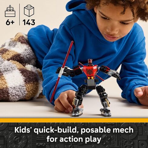 LEGO Star Wars Darth Maul Mech Kids Toy - Building Toy with Pretend Play Lightsaber - Birthday Gift Idea for Boys and Girls, Ages 6+ - Collectible Decor for Fans of The Clone Wars - 75411 in Saudi Arabia