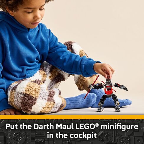 LEGO Star Wars Darth Maul Mech Kids Toy - Building Toy with Pretend Play Lightsaber - Birthday Gift Idea for Boys and Girls, Ages 6+ - Collectible Decor for Fans of The Clone Wars - 75411 in Saudi Arabia