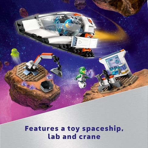 تتضمن سفينة سفن الفضاء Lego City و Asteroid Discovery Toy ، هدية للأطفال الذين تتراوح أعمارهم بين 4 سنوات وما فوق الذين يحبون اللعب ، من طاقم الفضاء ، الأجنبيين ، البلورات ، و Crane ، 60429 in Saudi Arabia