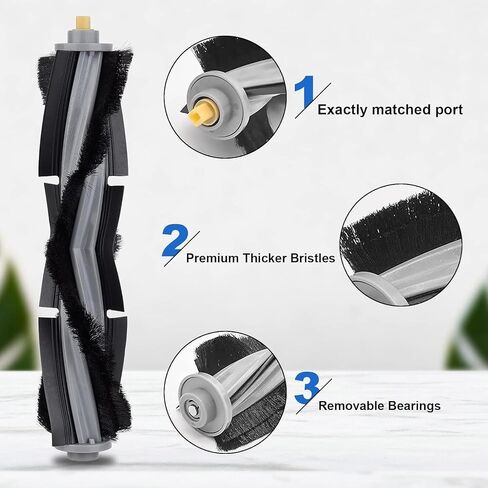 مجموعة ملحقات بديلة للمكنسة الكهربائية الروبوتية Ecovacs Deebot X2 Omni / X2 / X2 Pro / DEX86، 1 فرشاة رئيسية، 6 فرش جانبية، 4 فلتر، 6 وسادات ممسحة، 6 كيس غبار، 1 فرشاة in Saudi Arabia