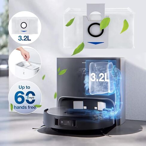 مجموعة ملحقات بديلة للمكنسة الكهربائية الروبوتية Ecovacs Deebot X2 Omni / X2 / X2 Pro / DEX86، 1 فرشاة رئيسية، 6 فرش جانبية، 4 فلتر، 6 وسادات ممسحة، 6 كيس غبار، 1 فرشاة in Saudi Arabia