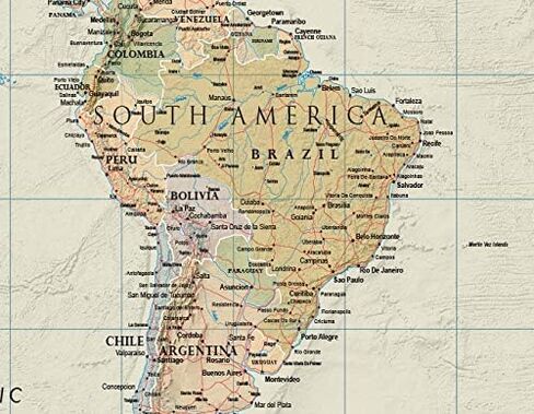 Swiftmaps 18 "× 27" خريطة العالم ملصق خريطة الجدار المعاصرة ، مصنفة ، مصنوعة في الولايات المتحدة الأمريكية in Saudi Arabia
