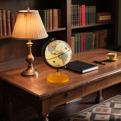 Goplus antique World Globes ، 5.5 بوصة Mini Vintage Globe مع ساق سبيكة منحنية ، قاعدة خشبية صلبة ، خريطة مطبوعة ، زخرفة سطح المكتب للأطفال والكبار ، المنزل ، المكتب ، الفصل الدراسي in Saudi Arabia