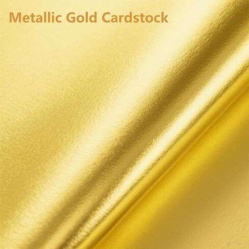 25 Sheets Metallic Gold Cardstock Paper Cardstock 8.5 x 11 Shimmer Sheets 250gsm/92lb Heavyweight Scrapbook Paper for Certificates, Invitations, Greeting Cards, Crafts, Graduations in Kuwait