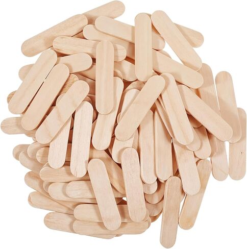 100pcs عصي الحرف الخشبية الصغيرة ، عصي الآيس كريم ، عصا المصاصة ، عصا الحرف الطبيعية من الدرجة الطبيعية ، للفنون والحرف اليدوية ، اللوازم الشمعية ، لوازم الفصول الدراسية in Kuwait