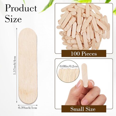 100pcs عصي الحرف الخشبية الصغيرة ، عصي الآيس كريم ، عصا المصاصة ، عصا الحرف الطبيعية من الدرجة الطبيعية ، للفنون والحرف اليدوية ، اللوازم الشمعية ، لوازم الفصول الدراسية in Kuwait