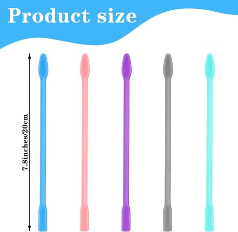 Xindojuz 5 PCS Silicone Wax Stick, 7.8 Inch Reusable Epoxy Stir Sticks Resin Supplies Spatula Waxing Applicator, Craft Tools for Paint Liquid Making Glitter Tumblers Art DIY Projects (5 Colors) in Saudi Arabia