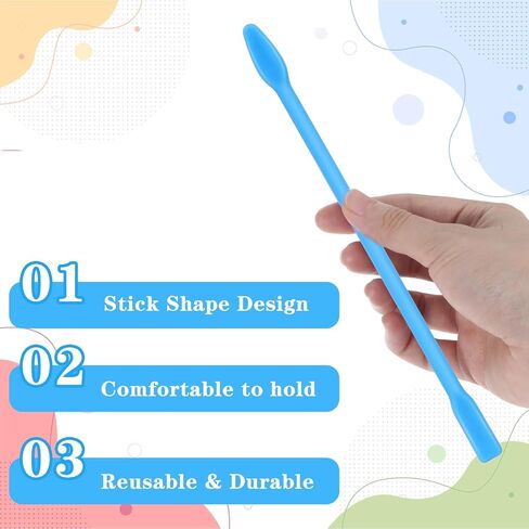 Xindojuz 5 PCS Silicone Wax Stick, 7.8 Inch Reusable Epoxy Stir Sticks Resin Supplies Spatula Waxing Applicator, Craft Tools for Paint Liquid Making Glitter Tumblers Art DIY Projects (5 Colors) in Saudi Arabia