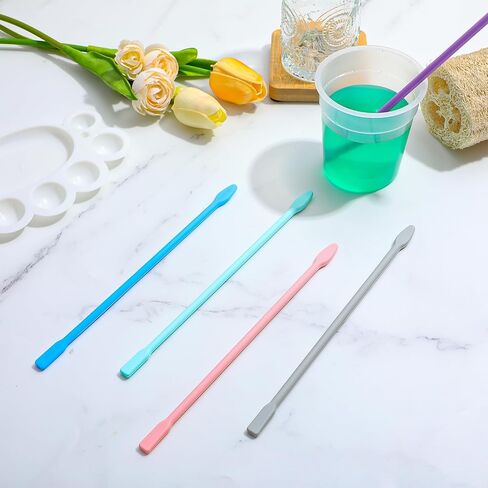 Xindojuz 5 PCS Silicone Wax Stick, 7.8 Inch Reusable Epoxy Stir Sticks Resin Supplies Spatula Waxing Applicator, Craft Tools for Paint Liquid Making Glitter Tumblers Art DIY Projects (5 Colors) in Saudi Arabia