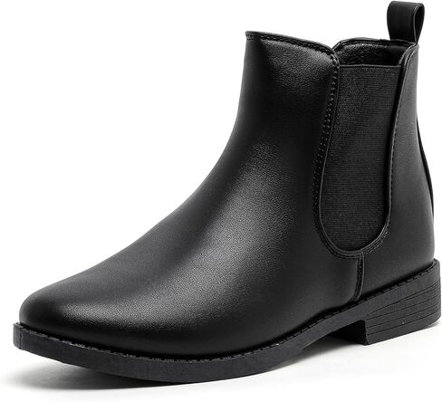 MEMON Women's Chelsea Boots Slip-on Fashion Low Heeled Booties for Women Casual Comfortable Black Ankle Booties Shoes in Kuwait