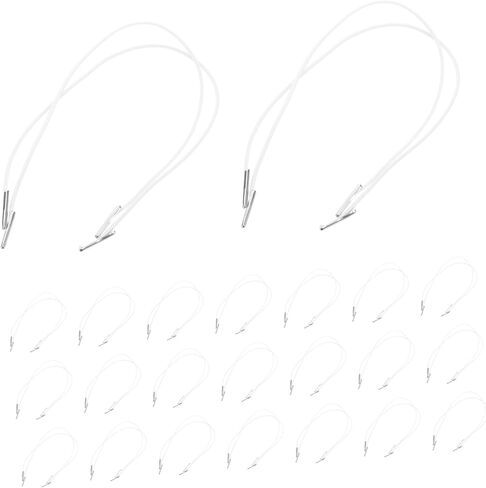 Artibetter 50pcs Adjustable Elastic Barbed Cords with Metal Ends Multipurpose Stretch Straps for Masks Party Hats Notebook Binding and Crafting Activities in Saudi Arabia