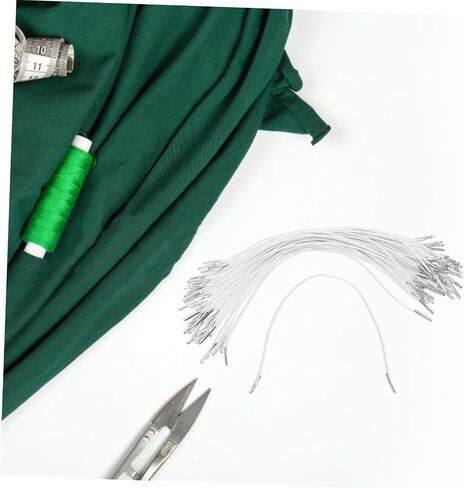 Artibetter 50pcs Adjustable Elastic Barbed Cords with Metal Ends Multipurpose Stretch Straps for Masks Party Hats Notebook Binding and Crafting Activities in Saudi Arabia