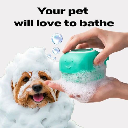 Pet Grooming Bath Massage Brush for Dogs and Cats – Perfect for Bathing and Shedding in Saudi Arabia