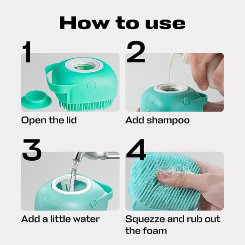 Pet Grooming Bath Massage Brush for Dogs and Cats – Perfect for Bathing and Shedding in Saudi Arabia