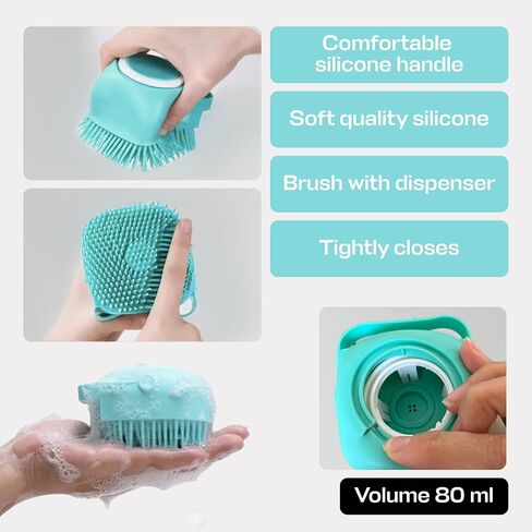 Pet Grooming Bath Massage Brush for Dogs and Cats – Perfect for Bathing and Shedding in Saudi Arabia