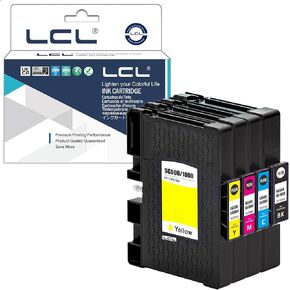 LCL Compatible Sublimation Ink with Upgraded Chip Replacement for Sawgrass Virtuoso SG500 SG1000 PRINTAN Dink High Yield (4-Pack KCMY)
