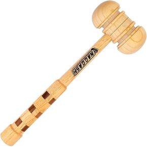 Double Side Bat Mallet for Cricket Bat Knocking Fancy Ash Wood by Naqqash Sports