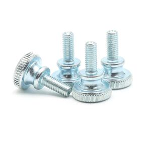10 Pcs M5 Knurled Thumb Screws Znic Plated Flat Head Thumbscrews Grip Knobs - M5x12mm
