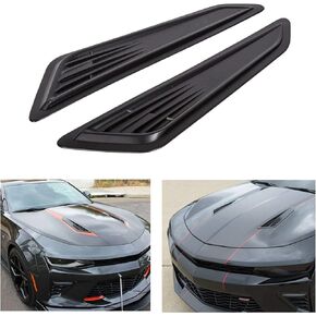 KUAFU Bonnet Hood Vent Scoop Covers Air Intake Decorative Trim Panel 2Pcs Black Compatible with 2016-2020 Chevy Camaro 1LT 2LT RS