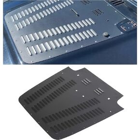 ECOTRIC Hood Louver Compatible with 1997-2002 Jeep Wrangler TJ Black Powder Coating Aluminum Vented Engine Vent Insert Radiator Cooling Panel