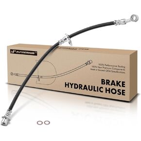 A-Premium Front Driver Brake Hydraulic Hose Compatible with Select Acura and Honda Models - TL 2004-2008, TSX 2004-2008, Accord 2003-2007 - Replace# 01465SDAA03