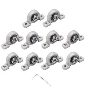 10Pcs 8mm Bore Diameter Pillow Block Ball Insert Bearing Rail Mounted