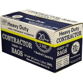 AEP 0186470 Heavy Duty Contractor Bags, 32" x 50", 3 ml (Pack of 20)