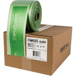 EcoSafe-6400 HB2640-8 Certified Compostable Bag - 26x40" Green Bags for 22 Gallon Bin - Extra Strong Leak, Puncture and Tear Resistant Food Scraps Bin Liners, Pack of 165 in Kuwait