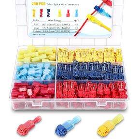 160 Pcs Nylon Spade Quick Disconnect Connectors Kit, Electrical Insulated Terminals