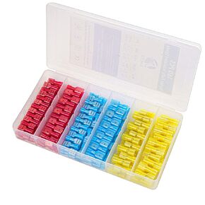 160 PCS Fully Insulated Male & Female Spade Nylon Quick Disconnect Electrical Crimp Cold-Pressed Terminals Assortment Kit