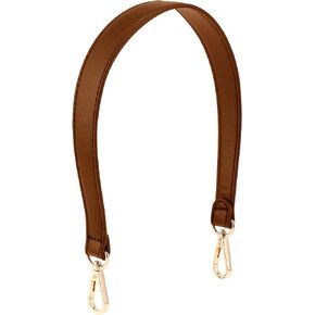 Leather Purse Strap 19inch Brown Shoulder Strap with Swivel Lobster Buckles for Handbags, 1inch Wide Purse Strap Handles Replacement Small Bag Chain for Purse Shoulder Bag Handbags Making Supplies