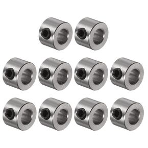 uxcell 10pcs Set Screw Collars 5mm Bore Stainless Steel Shaft Collars, 10mm OD, 7mm Width, Landing Gear Stopper Wheel Collar