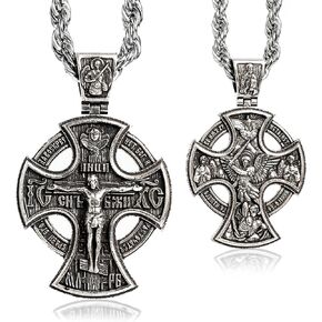 Sterling Silver Cross Necklace for Men Women