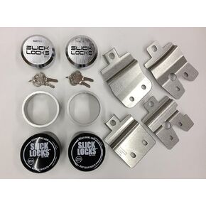 Slick Lock Chevy GMC Swing Door Kit Complete with Spinners, Weather Covers and Locks