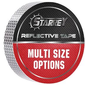 Flexible Reflective Tape White Silver 1 Inch X 15 Feet High Intensity Grade DOT-C2 Safety Tape Waterproof Conspicuity Trailer Reflector