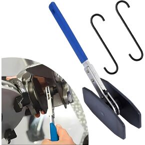 1 PC Car Brake Caliper Press Tool, Disc Brake Piston Compressor Wrench, 4 In 1 Disc Brake Piston Separator, Universal Ratchet Brake Caliper Repair and Installation Accessories (Blue & Black)