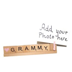 Handmade Grammy Gift, Love Frame, Photo Picture Personalize Christmas Birthday Aunt Sign Decor Brag Desk Name Plate Sister Custom Baby Annoucement Reveal Grammie Grandma Nonna