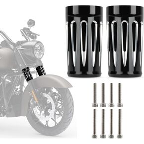 PSLER Upper Fork Boot Slider Covers for Touring Street Glide Road Glide Electra Glide Road King Trike model 1986-2019