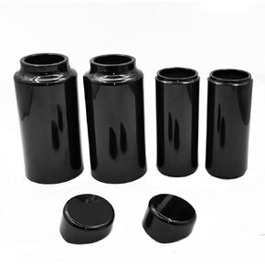 6 PCS Aluminum Front Full Fork Cover Boot Set Upper Lower Tube Caps Fit for Harley Softail Breakout FXBR FXBRS 2018-UP