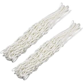 2PCS 8-Loops Replacement Heavy-Duty Basketball Net All Weather Thick Nets Fit Standard Indoor and Outdoor Rims for Pool Basketball Hoop