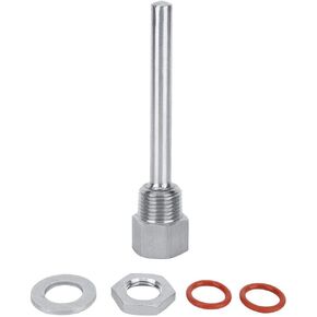 Mumusuki 4 Inch Stainless Steel 1/2in Weldless Stainless Steel Thermowell Kit Homebrew Fitting Accessories