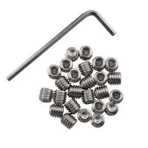 Socket Set Screws DGBRSM 25pcs 10-32 x 1/4" Stainless Steel Allen Head Hex Hexagon Socket Set Screws Cup Point with Hex Key Wrench