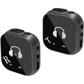 Wireless in Ear Monitor System 5.8G Wireless IEM System with Transmitter Receiver Earphone Monitor Transmission System for Computer Phone Sound Card Studio Band