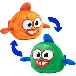 WowWee Baby Shark's Big Show! Reversible William Plush Flips Into Captain Kelp – Stuffed Animal Fish – Cute Plushies for Kids