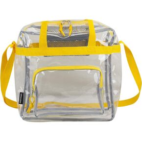 Eastsport Clear Bag Stadium Approved Tote Crossbody Shoulder Messenger Strap for Sports Concert Work Events See Through