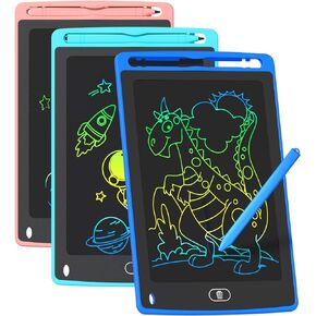 3 Pack LCD Writing Tablet for Kids, 8.5 Inch Colorful Doodle Board Drawing Tablet, Educational Learning Toys Birthday Gifts for Boys Girls Age 3 4 5 6 7 8