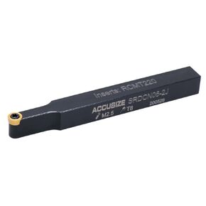 Accusize Industrial Tools 3/8 x 3-1/2 in SRDCN06-2J Indexable Toolholder for RCMT220 Inserts, 2376-0006