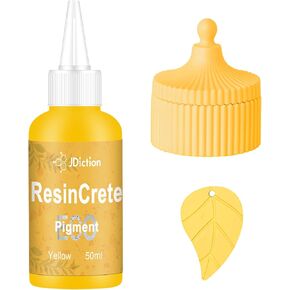 JDiction ResinCrete Pigment Black, 50ml Highly Concentrated ResinCrete Dye for DIY Jewelry Making, Vivid Color Premium Quality Easy to Use for Paint, Craft-50ml Black Color